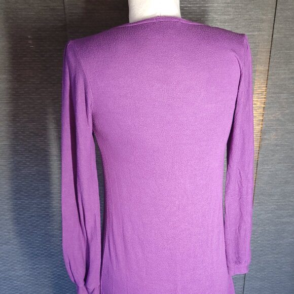 Vintage purple Long sleeve sweater dress - Picture 5 of 9